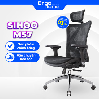 Ghế xoay văn phòng công thái học SIHOO M57 lưới thoáng mát, lưng bảo vệ cột sống, chống đau mỏi lưng  - ERGOHOME