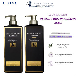 Dầu Gội Đầu Ailise hỗ trợ Phục Hồi Tóc Hư Tổn, Dầu Gội Keratin Organic Biotin