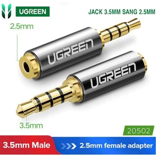 Đầu chuyển 3.5mm to 2.5mm ugreen 20502 âm thanh audio