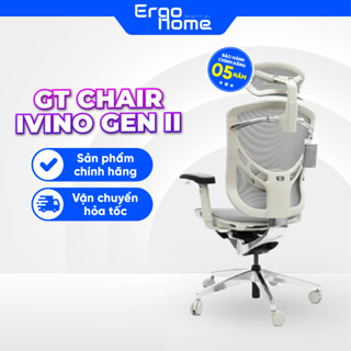 Ghế Xoay Văn Phòng GTChair IVINO Gen 2 Công Thái Học bản tay 5D mới nhất, chổng đau mỏi thắt lưng - ERGOHOME