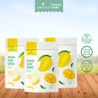 Combo 3 gói xoài sấy dẻo 100g we'natur (tặng 1 trái cây sấy dẻo 100g)