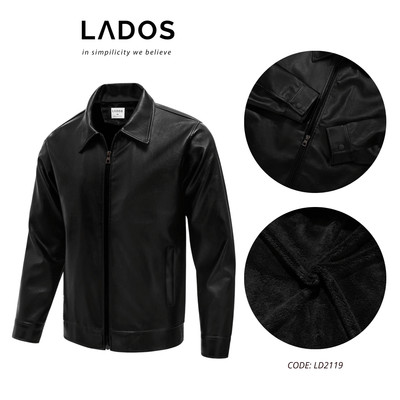 Áo Khoác da nam LADOS-12119 Da PU nhập khẩu cao cấp, lót lông giữ ấm, chống gió, phong cách trẻ trung