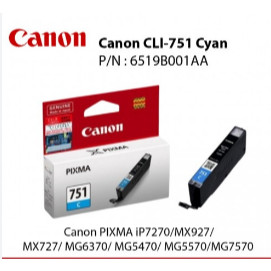 Hộp mực in Canon CLI-751 BK/C/M/Y/GY - Hàng chính hãng
