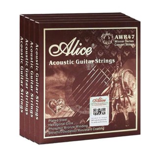 Dây đàn guitar cao cấp Alice AWR47 dây đàn Acoustic phủ phosphor âm vang ít rỉ sét