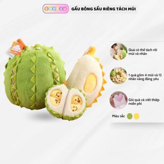 Gấu Bông Sầu Riêng Tách Múi Được Nhồi Bông Quả Sầu Riêng Đồ Chơi Giải Trí Vui nhộn 2in1