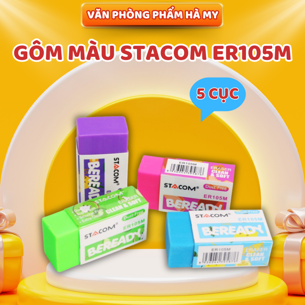 Combo 5 viên Gôm màu cao cấp Stacom ER105M