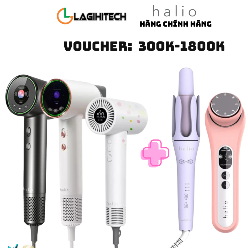 Máy Sấy Tóc Ion Âm Halio Hypersonic Hair Dryer - Hàng Chính Hãng