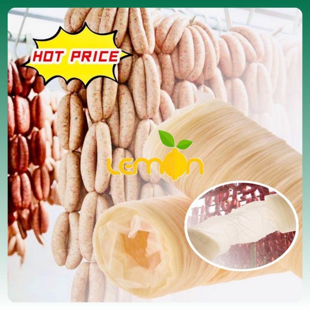 1 Vỏ xúc xích collagen, vỏ làm lạp xưởng, làm trứng gà nướng size 17-28 NDX hàng Viscofan