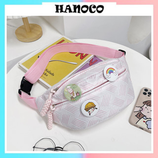 Túi đeo chéo nữ túi bao tử đeo hông vải canvas thời trang Hàn Quốc đi chơi nhiều ngăn dễ thương đẹp giá rẻ HYTACO