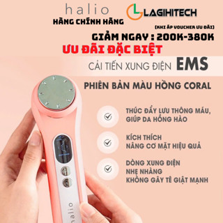   LIVE   Máy Đẩy Tinh Chất Dưỡng Trắng Nóng Lạnh Halio Ion Hot & Cool Beauty Device - Hàng chính hãng 
