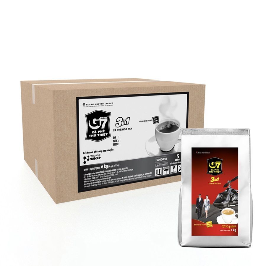 Cà phê G7 3in1 - Bịch 1 kg - Thùng 6 bịch