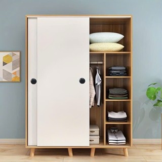 (FREESHIP HCM) Tủ quần áo cửa lùa có chân tiện lợi, Gỗ dày 17mm