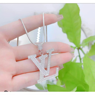 Dây chuyền mặt Lv, dây chuyền nam, dây lv mặt đính đá cực chất dành cho nam nữ vòng cổ nam nữ