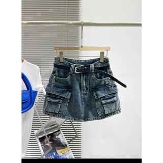 Quần Váy Jeans Quần Váy Bò Túi Hộp 2 bên xịn xò(mua từ 2 sản phẩm tặng thắt lưng)