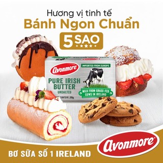 Bơ lạt cao cấp Avonmore nhập khẩu Ireland, bổ sung gấp đôi Omega-3 từ sữa bò nguyên chất - 200g