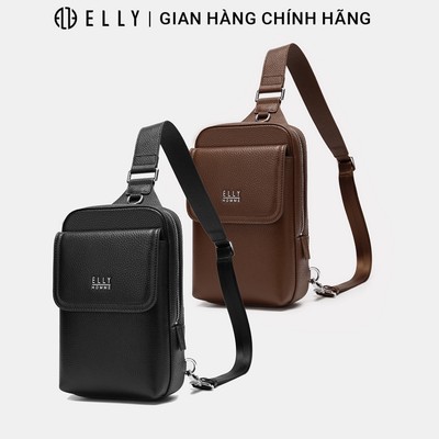 Túi đeo chéo nam da thật ELLY HOMME ETM28 cao cấp chính hãng