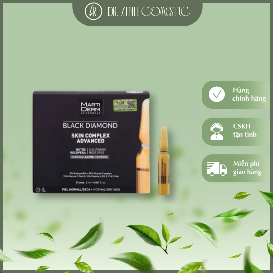 Tinh Chất Trẻ Hóa Da, Giúp Da Trắng Sáng Black Diamond Ampoule Martiderm ( tách lẻ)