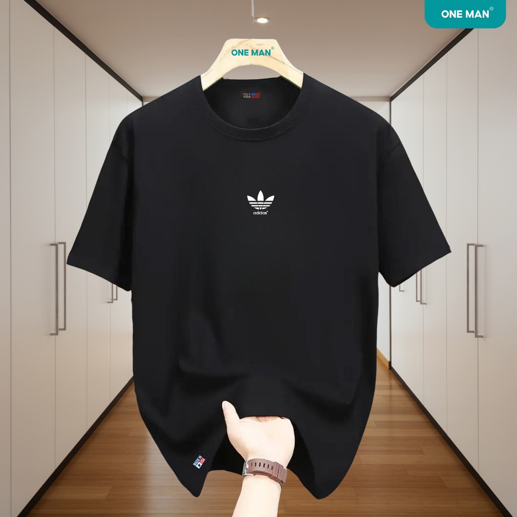Áo thun cổ tròn basic ONE MAN cotton cao cấp mềm mại thoáng mát phong cách thể thao cá tính năng động AP119