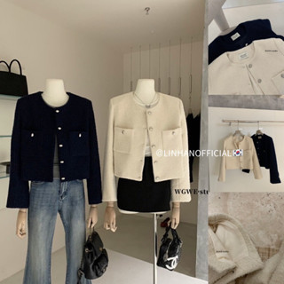 /Linhanofficial/ ÁO KHOÁC DẠ TWEED WG WE 3022🇰🇷