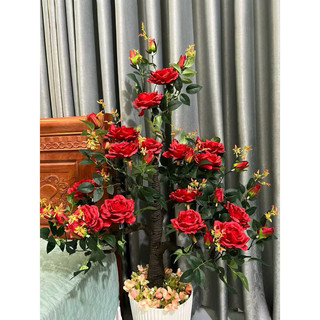 Cây hồng cổ - HOA GIẢ,HOA LỤA ( giá trên ko bao gồm chậu)