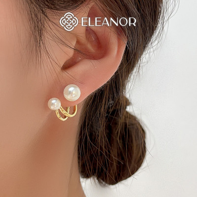 Bông tai nữ chuôi bạc 925 Eleanor Accessories ngọc trai nhân tạo phụ kiện trang sức khuyên tai 9037