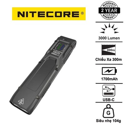 Đèn pin NITECORE EDC25 độ sáng 3000 lumen chiếu xa 300m pin dung lượng 1700mAh