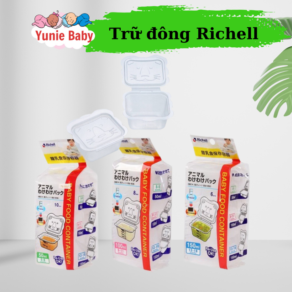 Bộ hộp đựng thực phẩm Richell (50ml/100ml/150ml)