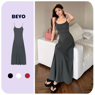 Đầm body Beyo đầm maxi nữ hai dây dáng dài thun tăm lạnh cực tôn dáng T073
