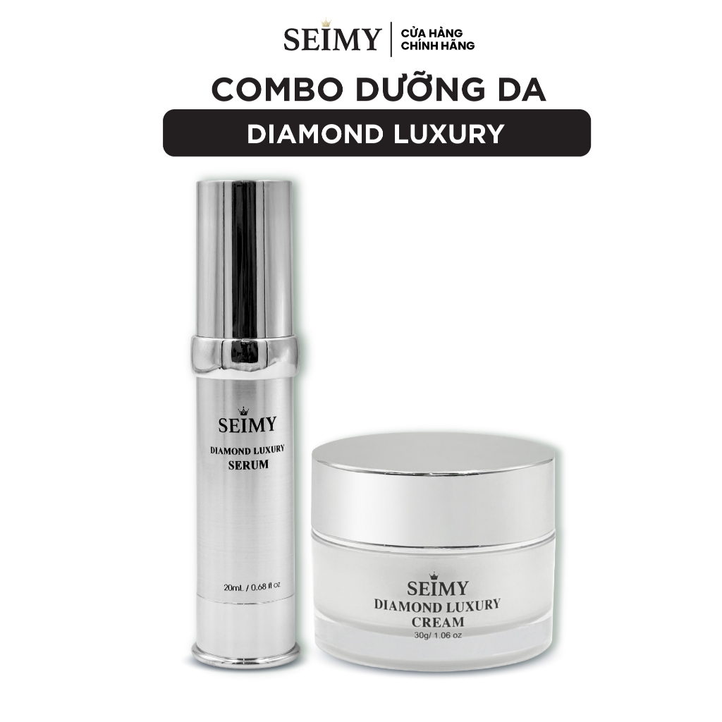 Bộ Kem Và Serum Dưỡng Da Seimy - Diamond Luxury Cream 30ml , Diamond Luxury Serum 20ml