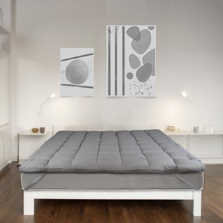 [Chính hãng] Topper đệm/Topper nệm Everon tấm tăng độ êm, bảo vệ và làm mềm đệm 7cm màu trắng và ghi