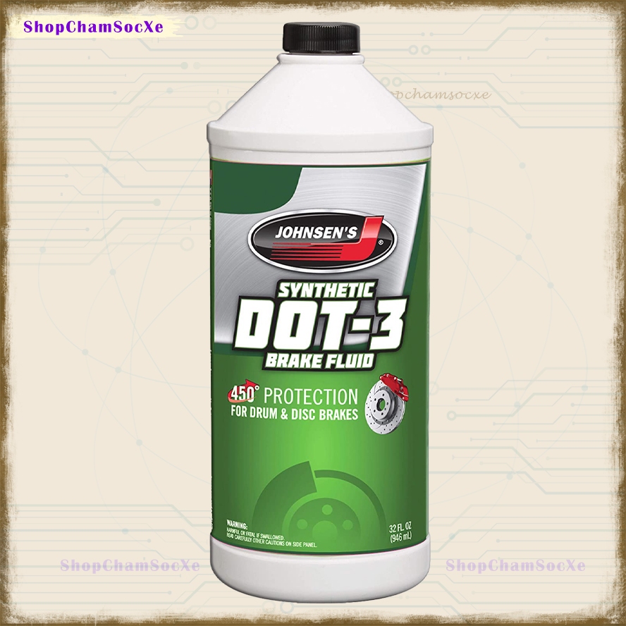 Dầu thắng DOT 3 Brake Fluid chai 946ml Johnsen Mỹ