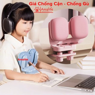 Bộ Giá Đỡ Cằm Chống Cận Thị Cải Tiến PRO Dụng Cụ Chống Gù Hỗ Trợ Ngồi Thẳng Lưng Cho Bé 3-16 Tuổi Học Bài Đọc Sách