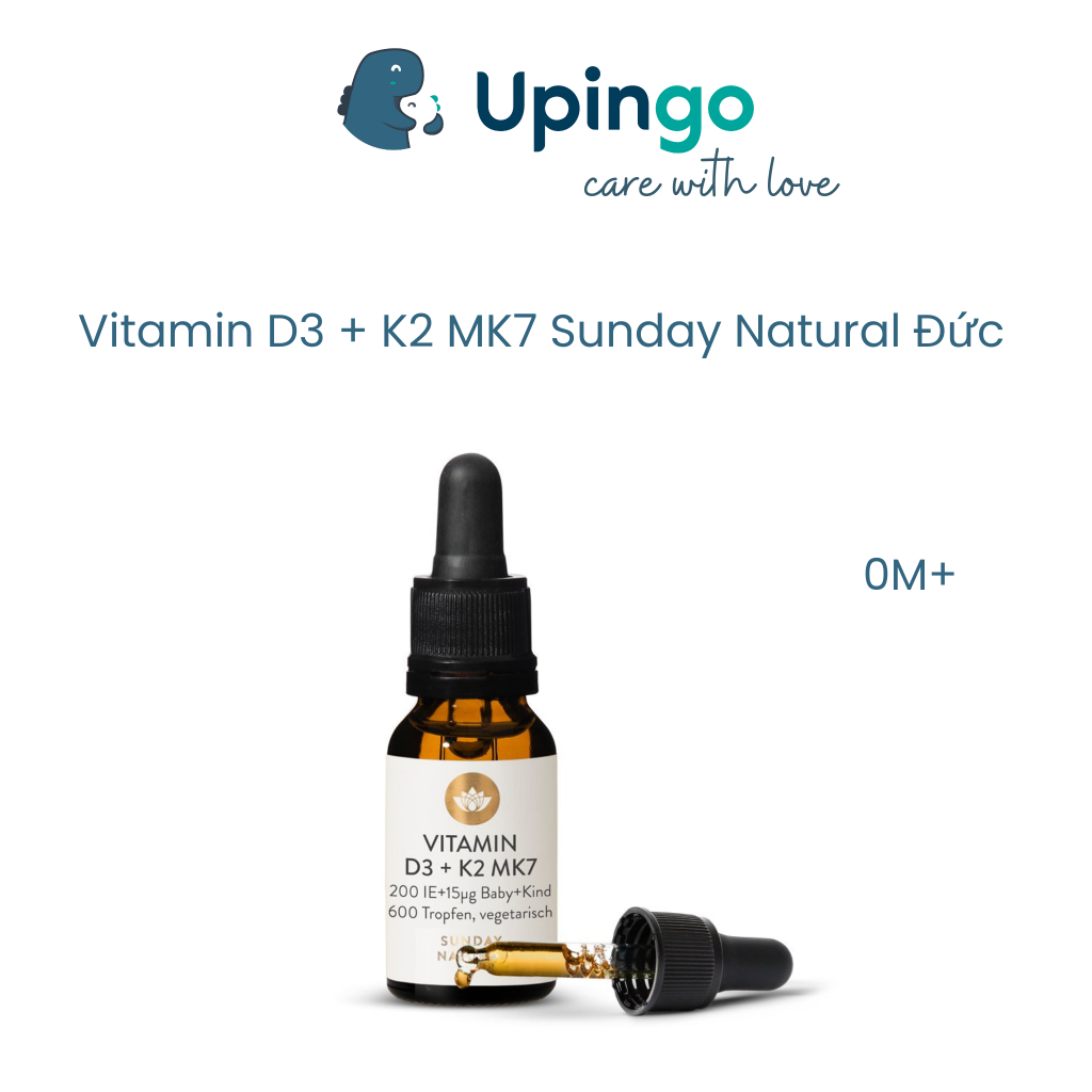 [Date 3/2026] Vitamin D3 + K2 MK7 Sunday Natural nội địa Đức 20ml