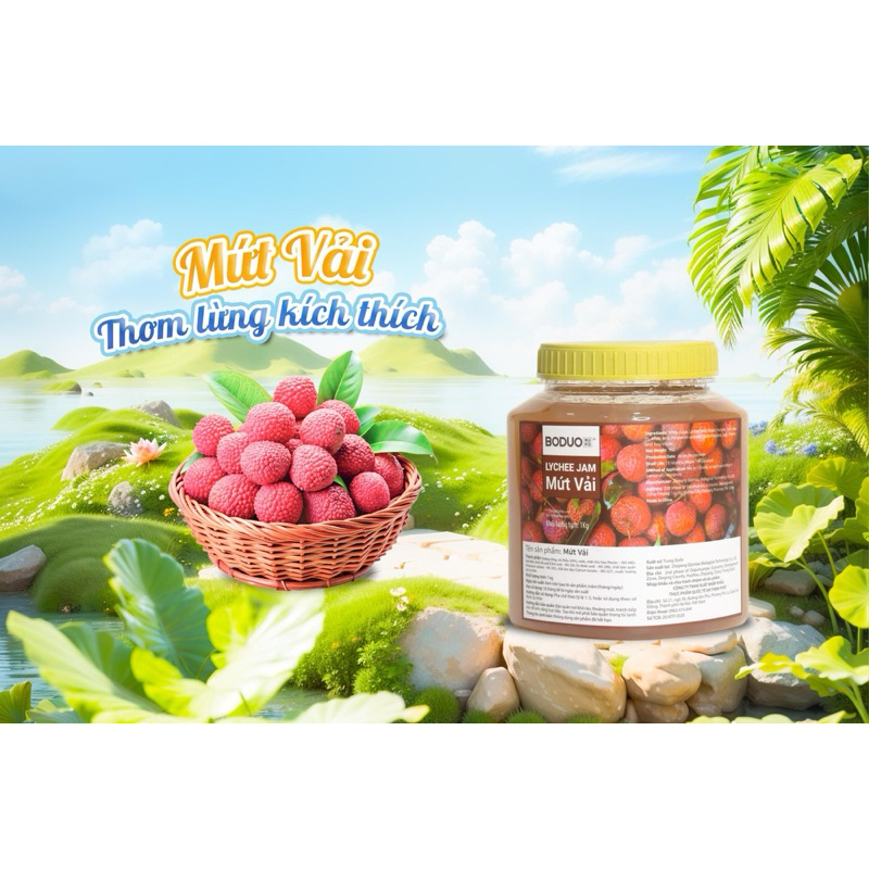 MỨT VẢI BODUO hũ 1kg