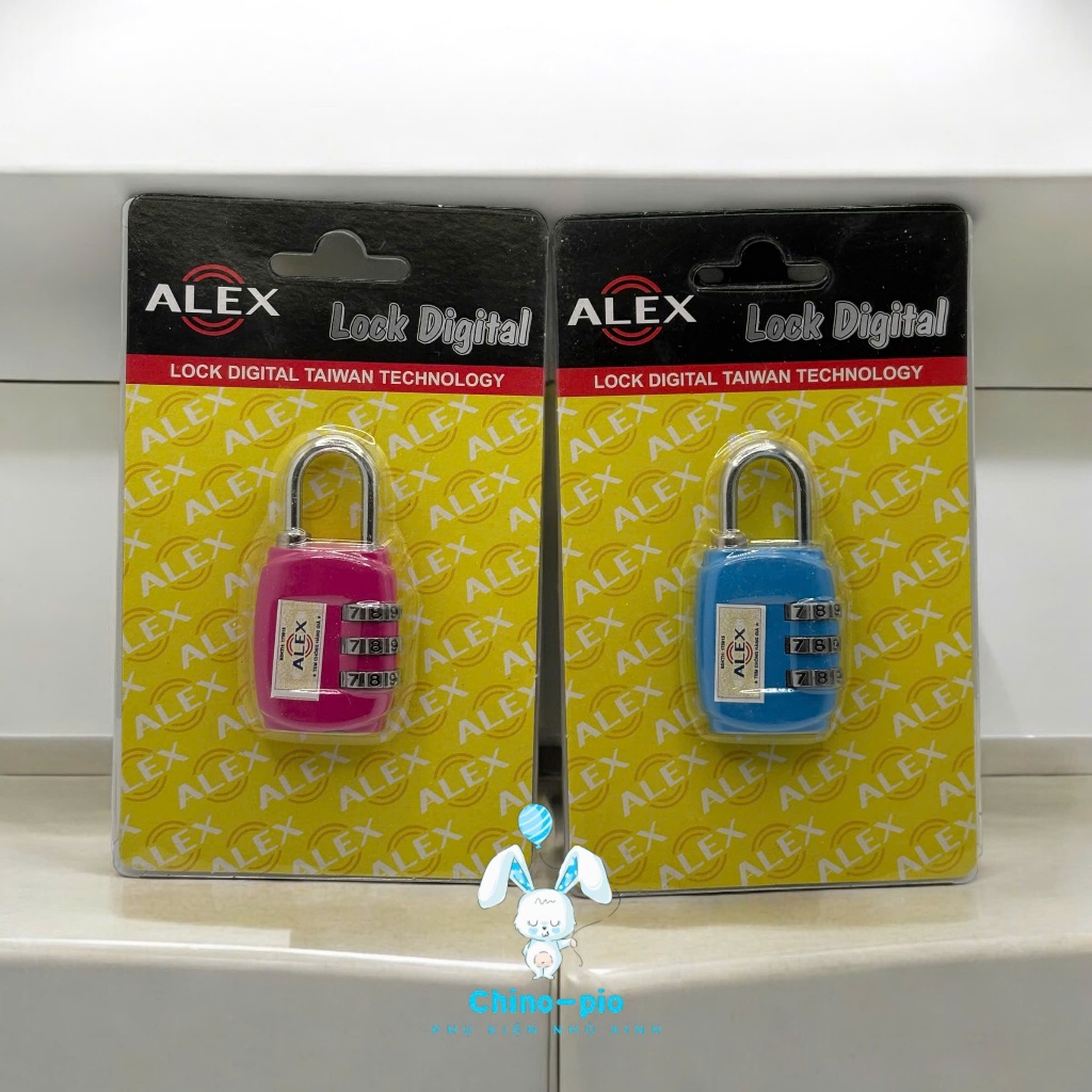 Ổ khóa ba số mini màu trơn dùng khóa vali, tủ locker...