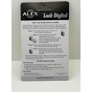 Ổ khóa ba số mini màu trơn dùng khóa vali, tủ locker...