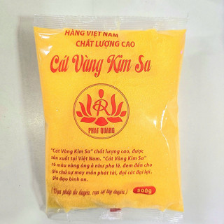 Cát vàng Kim Sa, Cát Việt Nam - Hạt Mịn, Không Tạp Chất, Dùng Cho Lư Hương Thờ (500g)