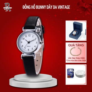 Đồng hồ nữ Bunny dây da mảnh phong đơn giản nhỏ gọn phong cách cổ điển vintage