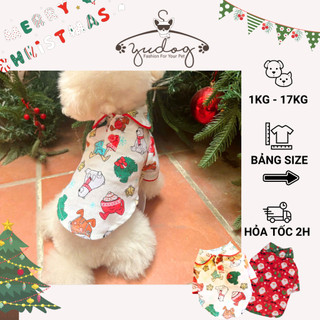  Áo sơ mi noel cho chó mèo yudog áo sơ mi giáng sinh mặc cho chó mèo thú cưng 