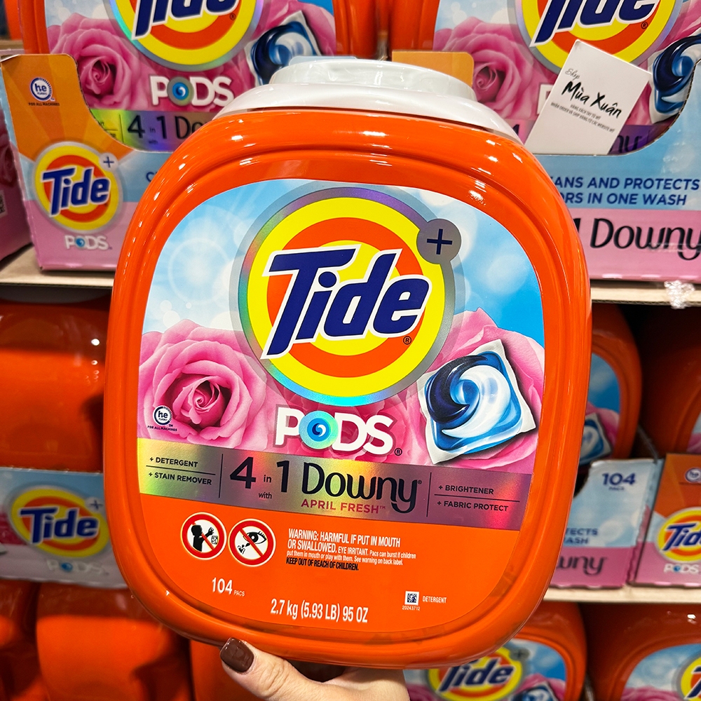 Viên giặt Tide Pods with Downy April Fresh 4in1, 104 viên
