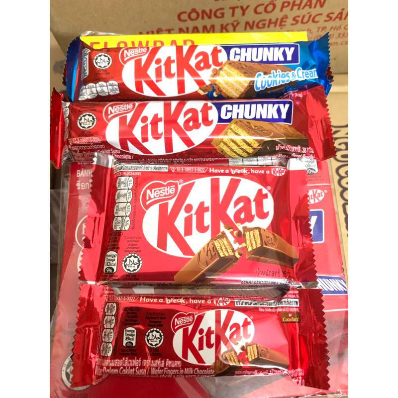 Bánh Socola Kitkat Chunky Nestle Thanh 2F/4F (Trời Nóng Vui Lòng Bỏ Tủ Lạnh Trước Khi Ăn)