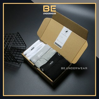 Quần lót nam, quần sịp nam boxer dạng đùi siêu kinh điển lịch lãm Be Underwear màu trắng, xám, đen CA1