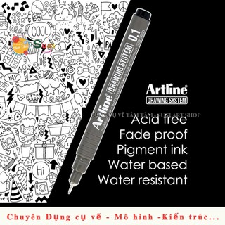 [ TÂM TÂM ] Bút Line Đi Nét Artline Drawing System mực đen - thích hợp vẽ manga, thiết kế đồ họa