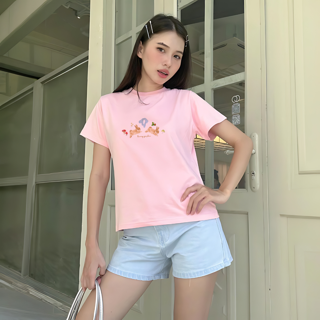 Áo Thun Babytee Mẫu Bunny Garden- 100% Cotton 2C Mềm Mại, Thoáng Mát | BigBuy360 - bigbuy360.vn