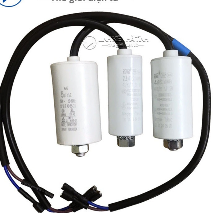 Tụ điện tủ lạnh có vít CBB65D 2.5UF 3UF 4UF 5UF 450V Tụ khởi động mới tụ 3uf tụ 4uf 2.5UF 5UF