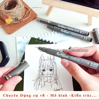 Bút line đi nét Artline màu đen , DRAWING SYSTEM PEN