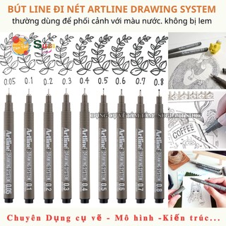 Bút line đi nét Artline màu đen , DRAWING SYSTEM PEN