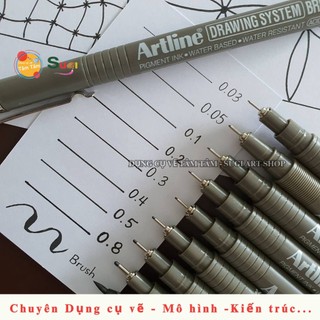 Bút line đi nét Artline màu đen , DRAWING SYSTEM PEN