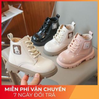 Giày bốt siêu nhẹ da bóng HOT 2025 mã 1556 Quảng Châu cao cấp cho bé trai bé gái từ 1 tuổi đến 6 tuổi (Ảnh thật, video)