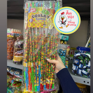 Bịch 30 que socola kèm đồ chơi thổi còi, kẹo socola viên kèm đồ chơi còi thổi sỉ đồ ăn vặt